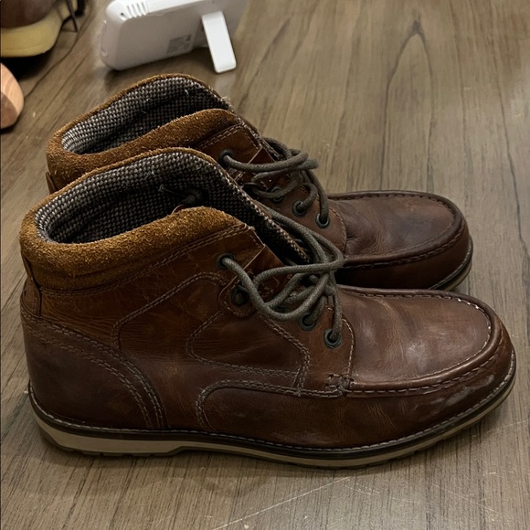 Men's Brown Leather Boots - Picture 5 of 7